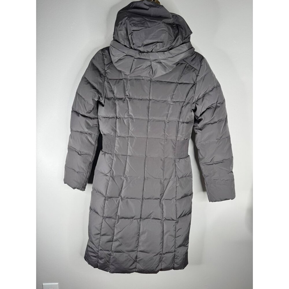 NWT Cole Haan Long Puffer Coat Hood Brown Size XXS - Picture 5 of 8